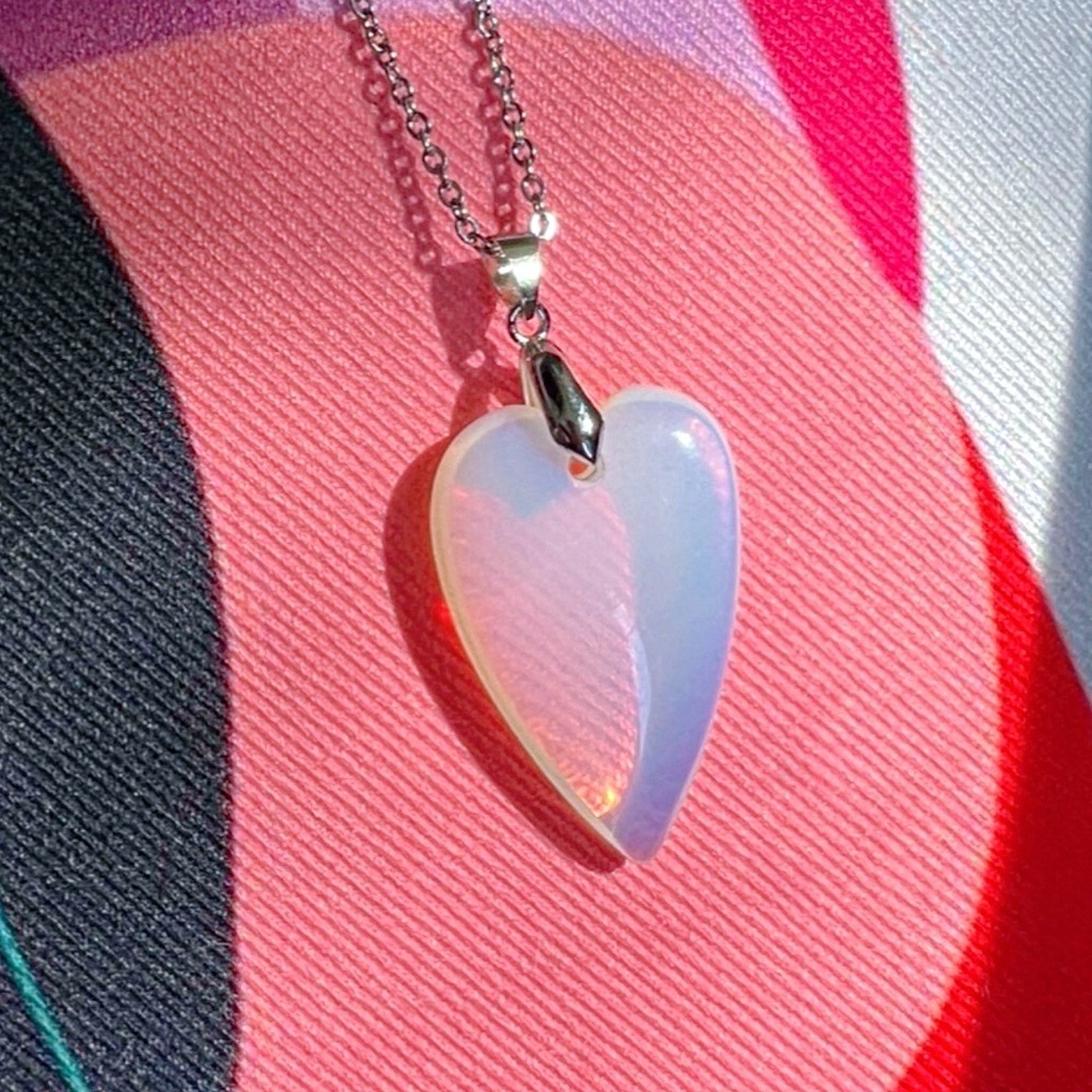 Opalite Heart Necklace